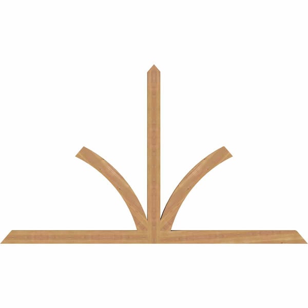 Ekena Millwork Richland Timber Gable Bracket, Western Red Cedar, 84"W x 49"H x 3 1/2"D x 3 1/2"F, 14/12 Pitch GBW084X49X0404RIC00SWR - main